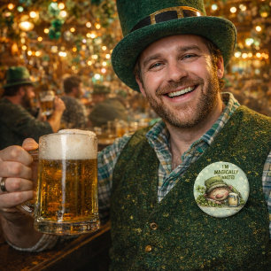 Grappige St. Patrick's Dag Drinkhumor Ronde Button 6,0 Cm