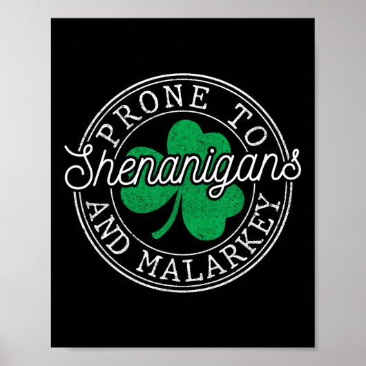 Grappige St. Patricks Dag Gevoelig Voor Schelmenst Poster (Voorkant)