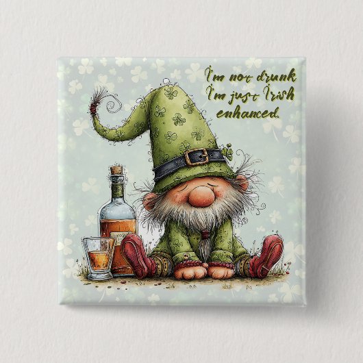 Grappige St. Patrick's Dag Humor Vierkante Button 5,1 Cm (Voorkant)