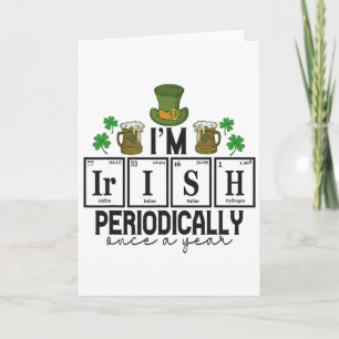 Grappige St. Patrick's Dag Ierse Chemie Periodieke Kaart