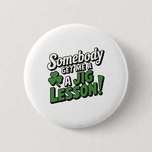 Grappige St. Patrick's Dag Ierse Trots Klaver Gelu Ronde Button 5,7 Cm