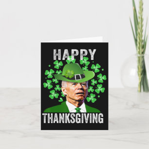 Grappige St. Patricks Dag Joe Biden Verward Gelukk Kaart
