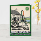 Grappige St. Patrick's Dag Kaart (Gele Bloem)