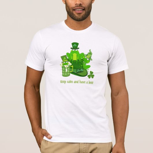 Grappige St Patrick's dag kikkers & tekst T-shirt (Voorkant)