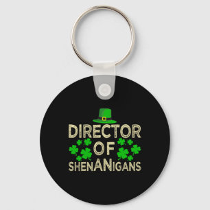 Grappige St. Patrick's Dag Klaver Directeur Van Sh Sleutelhanger