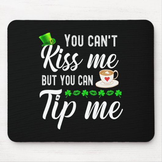Grappige St. Patrick's Dag Koffie Waitress Ober Ti Muismat (Voorkant)
