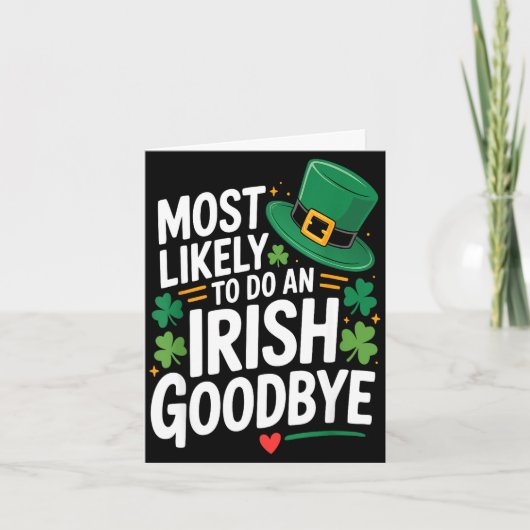 Grappige st. patrick's dag meest waarschijnlijk ee kaart (Voorkant)