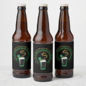 Grappige St. Patrick's Dag Schelmenstreken Bierlab Bier Etiket (Flessen)