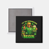 Grappige St. Patricks Dag Trump Laat De Schelmenst Magneet (Voorkant / Achterkant)