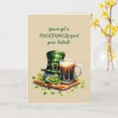 Grappige St. Patrick's Day Bierkaart Kaart (Gele Bloem)