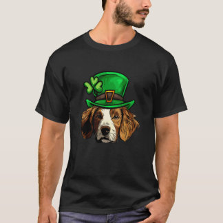 Grappige St. Patrick's Day Brittany Spaniel Hond T-shirt