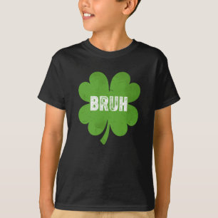 Grappige St Patricks Day Bruh Meme Shamrock Tiener T-shirt