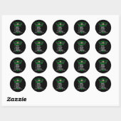 Grappige St. Patrick's Day Checklist Dronken Ronde Sticker (Vel)