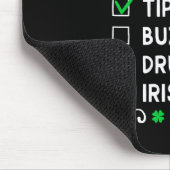 Grappige St. Patrick's Day Checklist Muismat (Hoek)