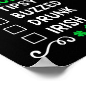 Grappige St. Patrick's Day Checklist Poster (Hoek)