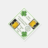 Grappige St. Patrick's Day citeert bier Shamrock P Servet (Hoek)