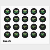 Grappige St Patricks Day Drink omhoog MCES Irish G Ronde Sticker (Vel)