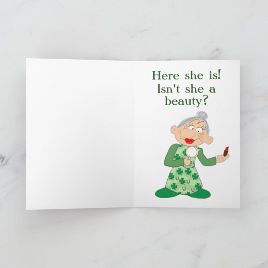 Grappige St. Patrick's Day Feestdagen Kaart (Binnen)