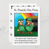 Grappige St. Patrick's Day-feestuitnodigingen Kaart (Voorkant / Achterkant)