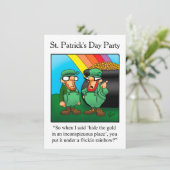 Grappige St. Patrick's Day-feestuitnodigingen Kaart (Staand voorkant)
