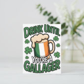 Grappige St. Patrick's Day Gallagher kaart (Staand voorkant)