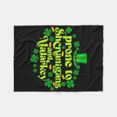 Grappige St. Patrick's Day Gevoelig Voor Schelmens Fleece Deken (Voorkant (Horizontaal))