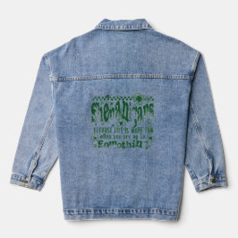 Grappige St. Patrick's Day grappige Tractor Denim Jacket