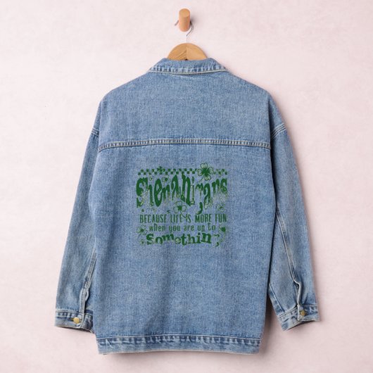 Grappige St. Patrick's Day grappige Tractor Denim Jacket (Hangar)