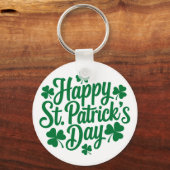 Grappige St. Patrick's Day grappige Tractor Sleutelhanger (Achterkant)