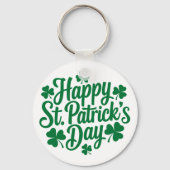 Grappige St. Patrick's Day grappige Tractor Sleutelhanger (Achterkant)