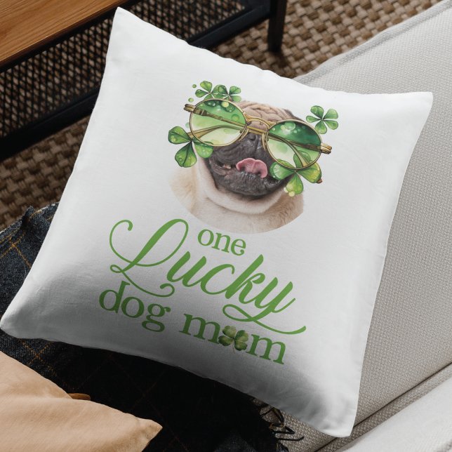 Grappige St Patrick's Day Hond Mam Custom Foto Kussen (Creator heeft geüpload)