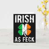 Grappige St. Patrick's Day Iers Als Feck - Iers Af Kaart (Gele Bloem)