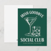 Grappige St. Patrick's Day Ierse Afscheidkaart Feestdagenkaart (Voorkant / Achterkant)