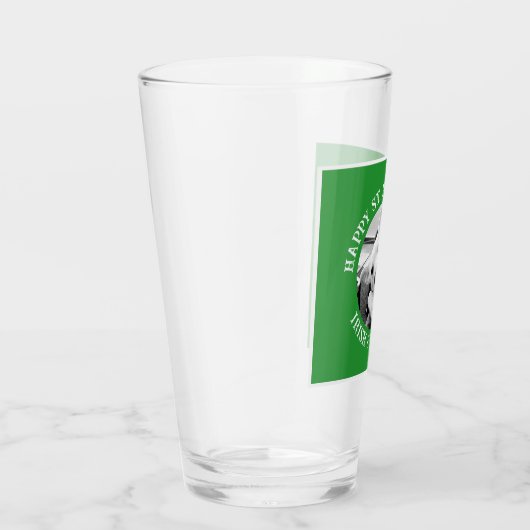 Grappige St. Patrick's Day Ierse en lachende hond Glas (Rechts)