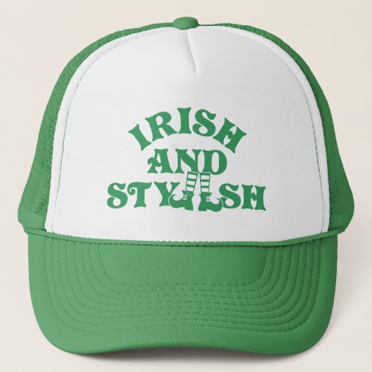 Grappige St Patricks Day Ierse en stijlvolle groep Trucker Pet (Voorkant)