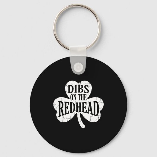 Grappige st patricks day Ierse shamrock dibs op de Sleutelhanger (Voorkant)