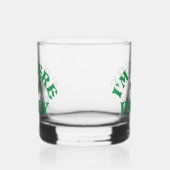 Grappige St Patricks Day Ik ben hier om Paddy Grou Whisky Glas (Rechts)