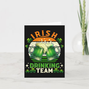 Grappige St Patricks Day Irish Beer Drink Team IRE Kaart
