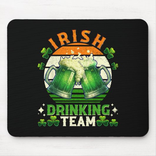 Grappige St Patricks Day Irish Beer Drink Team IRE Muismat (Voorkant)