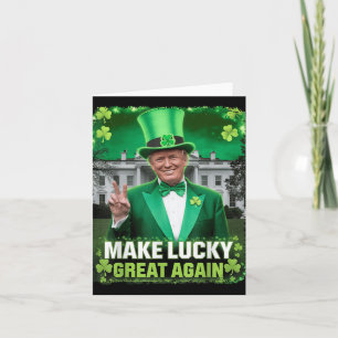 Grappige St Patrick's Day Irish Trump Leprechaun L Kaart