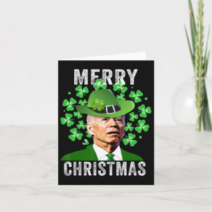 Grappige St. Patrick's Day Joe Biden verward vroli Kaart