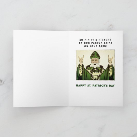 Grappige St. Patrick's Day Kaart (Binnen)