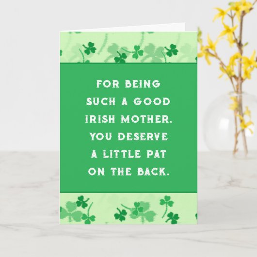 Grappige St. Patrick's Day Kaart (Gele Bloem)