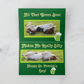 Grappige St. Patrick's Day kaart met Basset & Groe (Binnen)