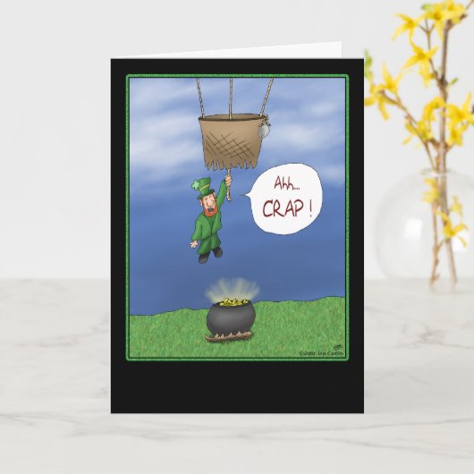 Grappige St. Patrick's Day-Kaarten: bijna gelukt Kaart (Gele Bloem)