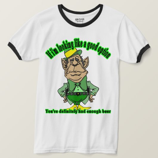 Grappige St. Patrick's Day Kabouter Opties T-shirt (Design voorkant)