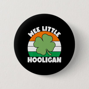 Grappige St. Patrick's Day Kleine Schelm Tiener Bo Ronde Button 5,7 Cm