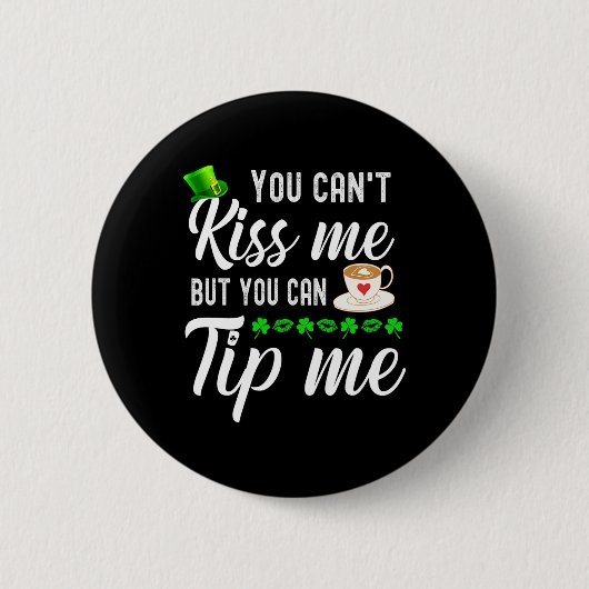 Grappige St Patrick's Day Koffieserveertips Ronde Button 5,7 Cm (Voorkant)