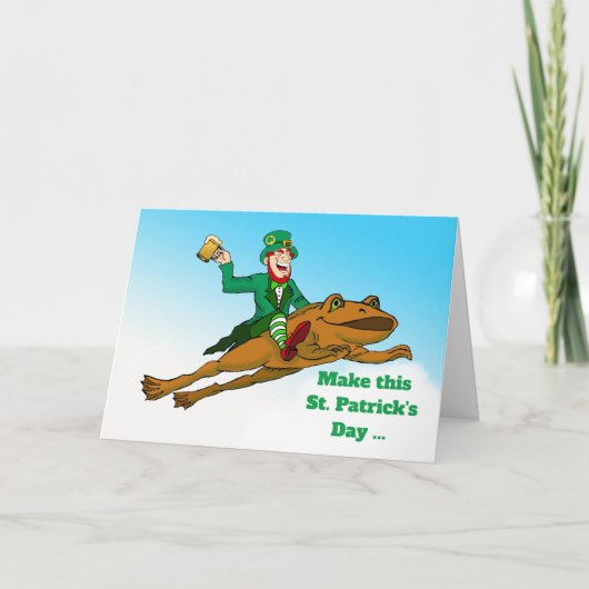 Grappige St. Patrick's Day Lager dan Leven Leprech Kaart (Voorkant)