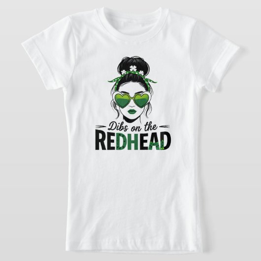 Grappige St. Patrick's Day Love - Dibs op de roodh T-shirt (Laagn)